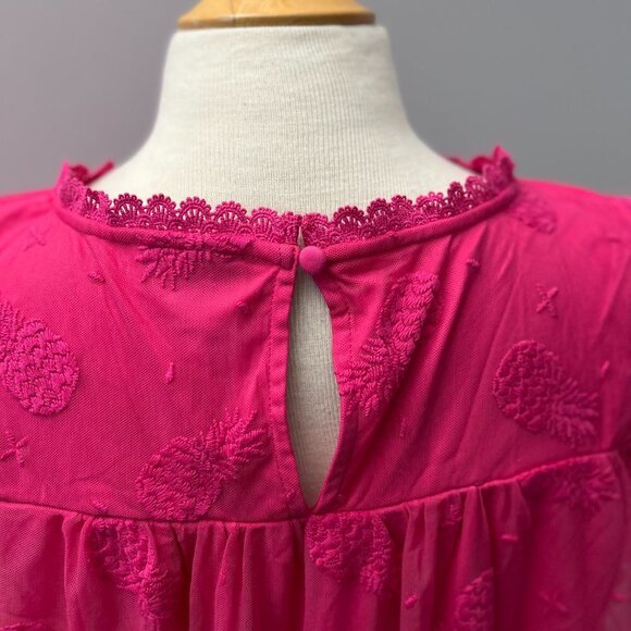 Torrid Ruffle Mock Neck Pineapple PinkTank Sz 1 (1X) - Picture 5 of 11